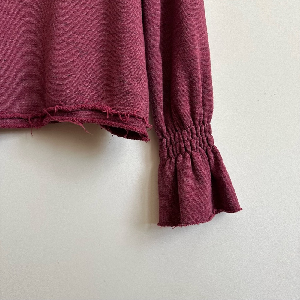 Lazy Sundays Distressed Sweater With Cinch Sleeve… - image 3